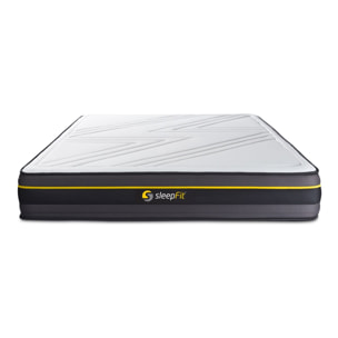 Matelas Mémoire de forme - Confort ferme et accueil enveloppant - 24 d'épaisseur, 5 zones de confort - Bien-être nuit après nuit - 2 places