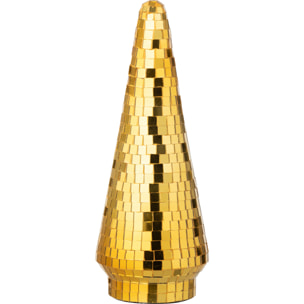 J-Line boule de Noël Miroir - verre - bleu - petit - boîte de 4