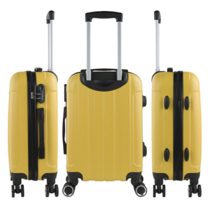 Juego De Trolley Cabina Y Neceser Itaca Havel Amarillo