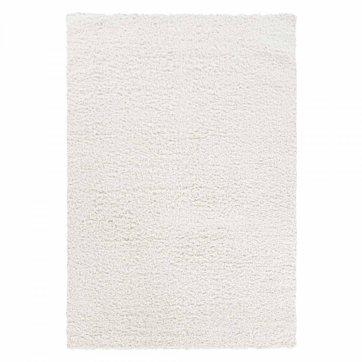 Tapis shaggy tissé motif uni KAFI