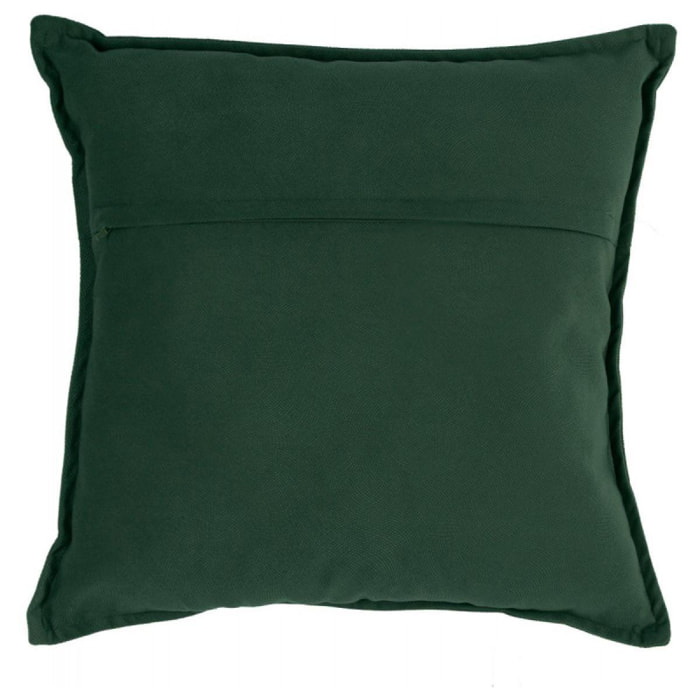 Coussin ''Lilou'' Effet velours 45 x 45 cm - Couleur: Vert