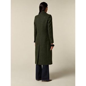 Oltre - Cappotto lungo misto lana - Verde militare