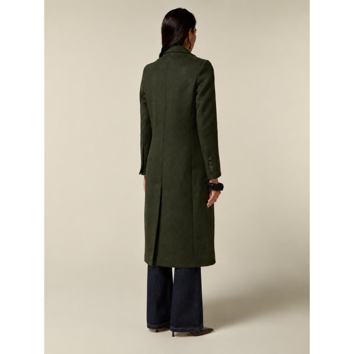 Oltre - Cappotto lungo misto lana - Verde militare