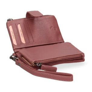 Portafoglio donna in vera pelle - Modello False - Casual - 13.5 x 10.0 x 3.0 cm