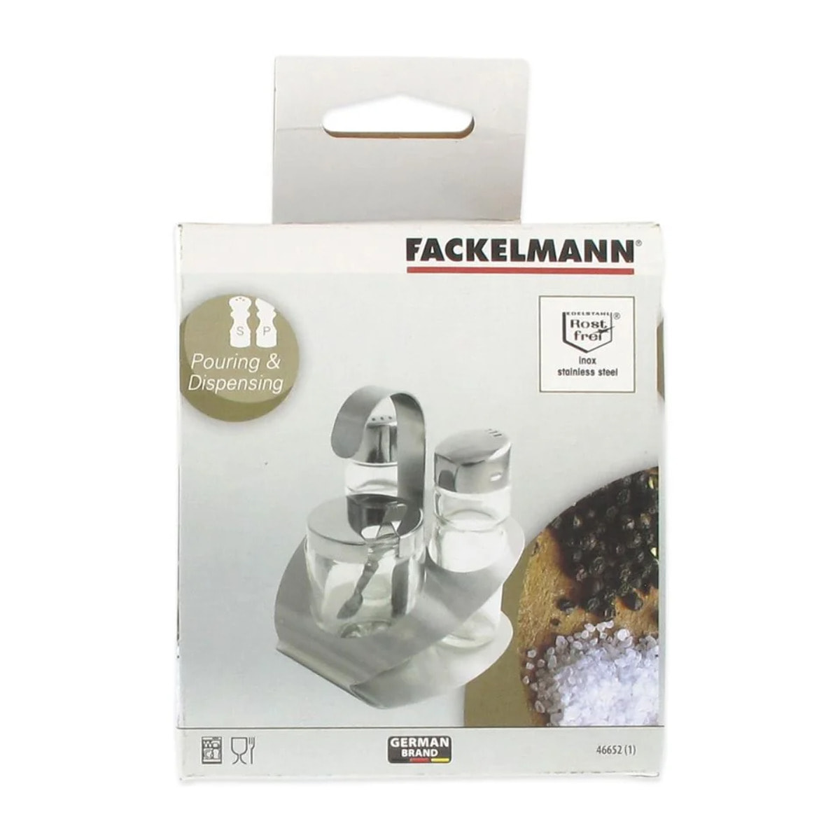 Set de 6 ustensiles de cuisine ensemble de sel et poivre Fackelmann Basic