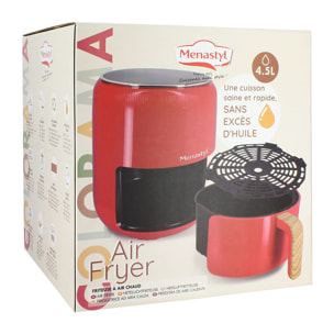 Friteuse sans huile 4,5L rouge COLORAMA