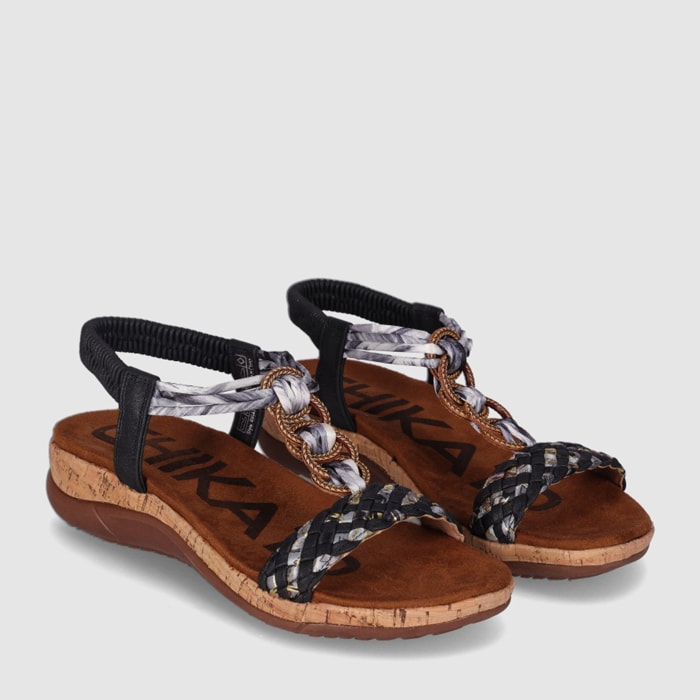 Sandalias - Negro - Tacón: 5 cm