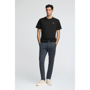 Camiseta negra con parche personalizado Polo Club