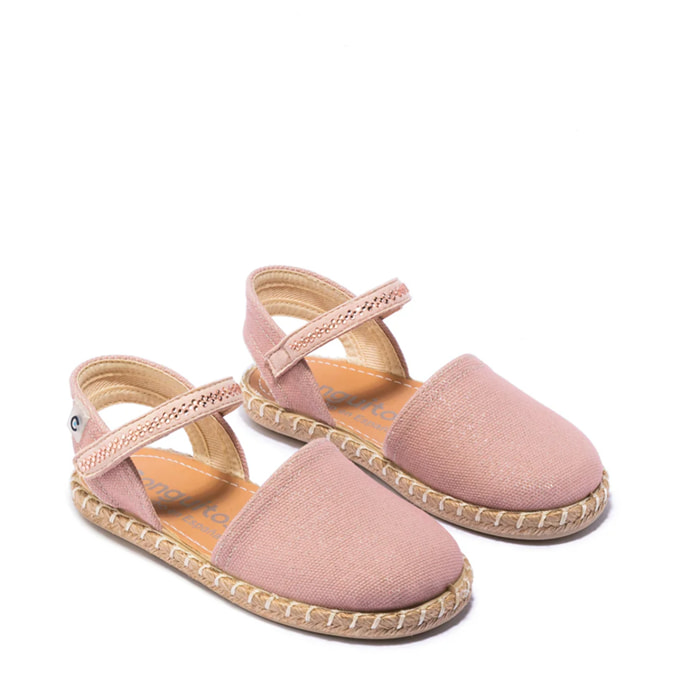 Conguitos - Sandali estivi in juta con zeppa per bambina comodi