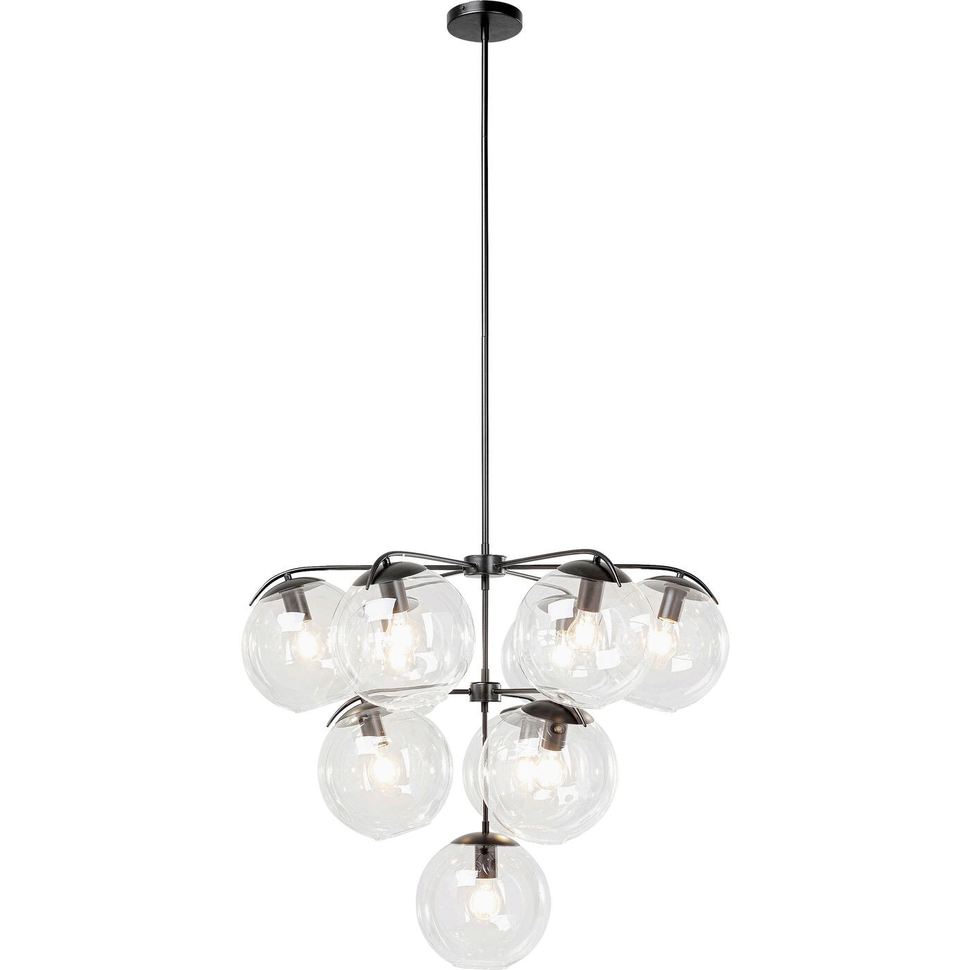 Suspension Lasmina 10 globes noire Kare Design