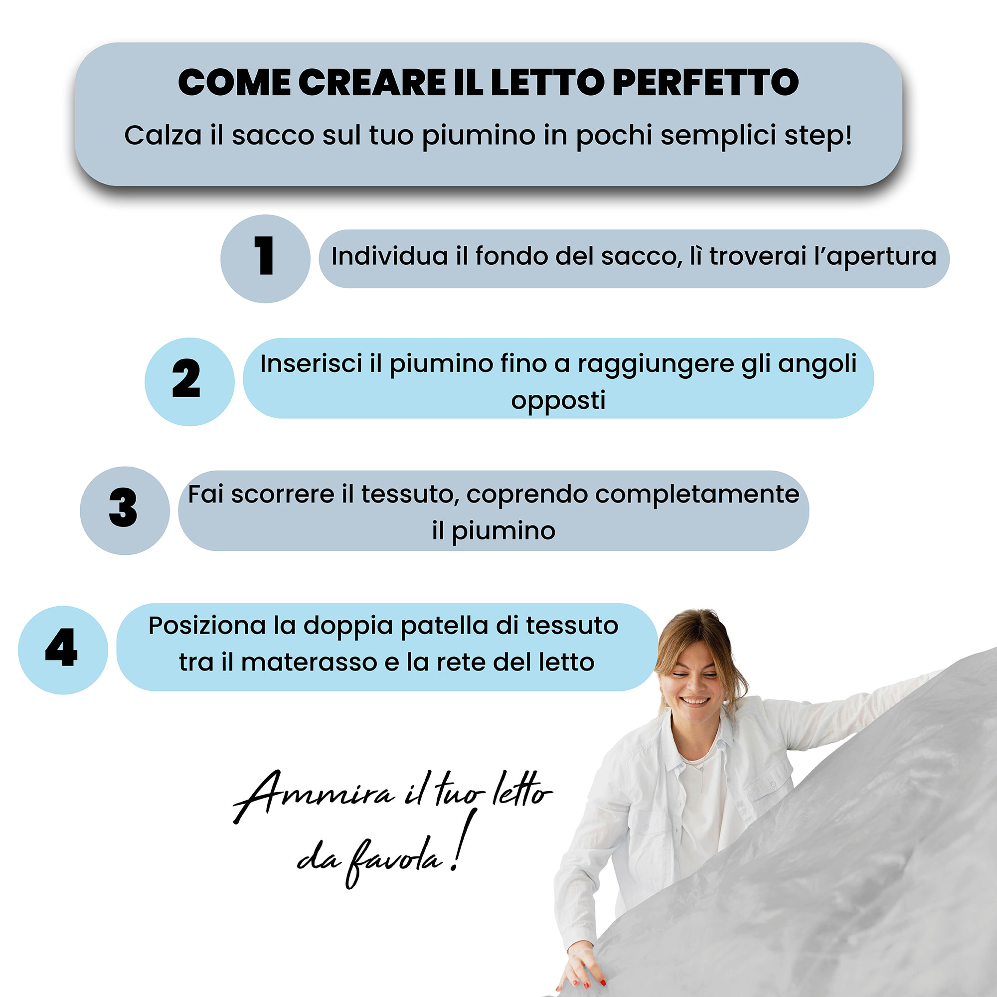PARURE COPRIPIUMINO NATURAL COLOR, 100% Cotone, Made in Italy - GRIGIO CHIARO/PANNA