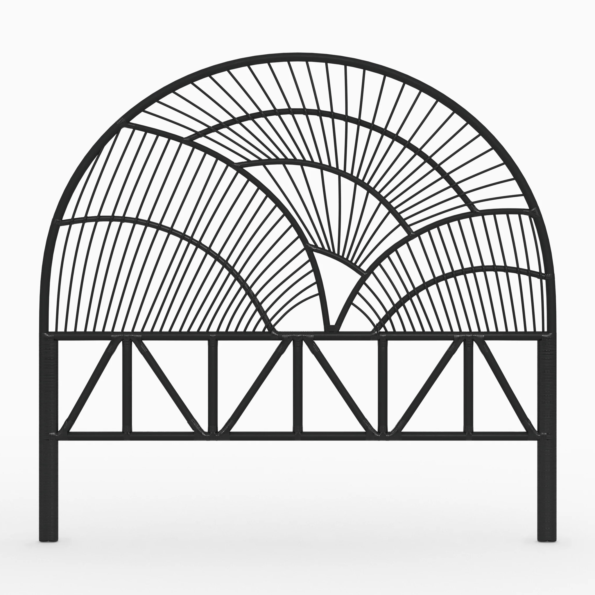 Tête de lit en rotin noir 160 cm - Séléné