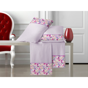 Completo letto Armonie IPERSAN Puro Cotone Dalia Glicine