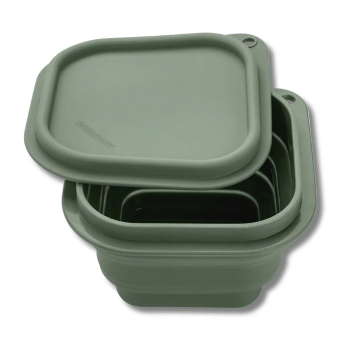Boite à Snacks Pliable en Silicone Vert Fackelmann Storage