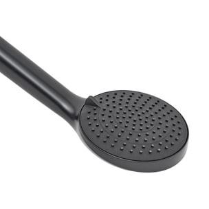 Set de douche style industriel - 3 fonctions, débit 7 l/min - tuyau flexible 70 cm, garantie 5 ans - noir mat