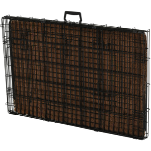 Cage caisse de transport pliante pour chien poignée, plateau amovible, coussin fourni 92 x 57 x 62,5 cm