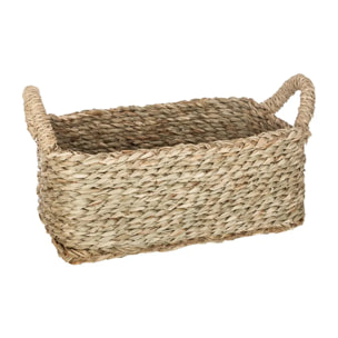 Set de 3 paniers rectangulaires roseau L29/37/43cm