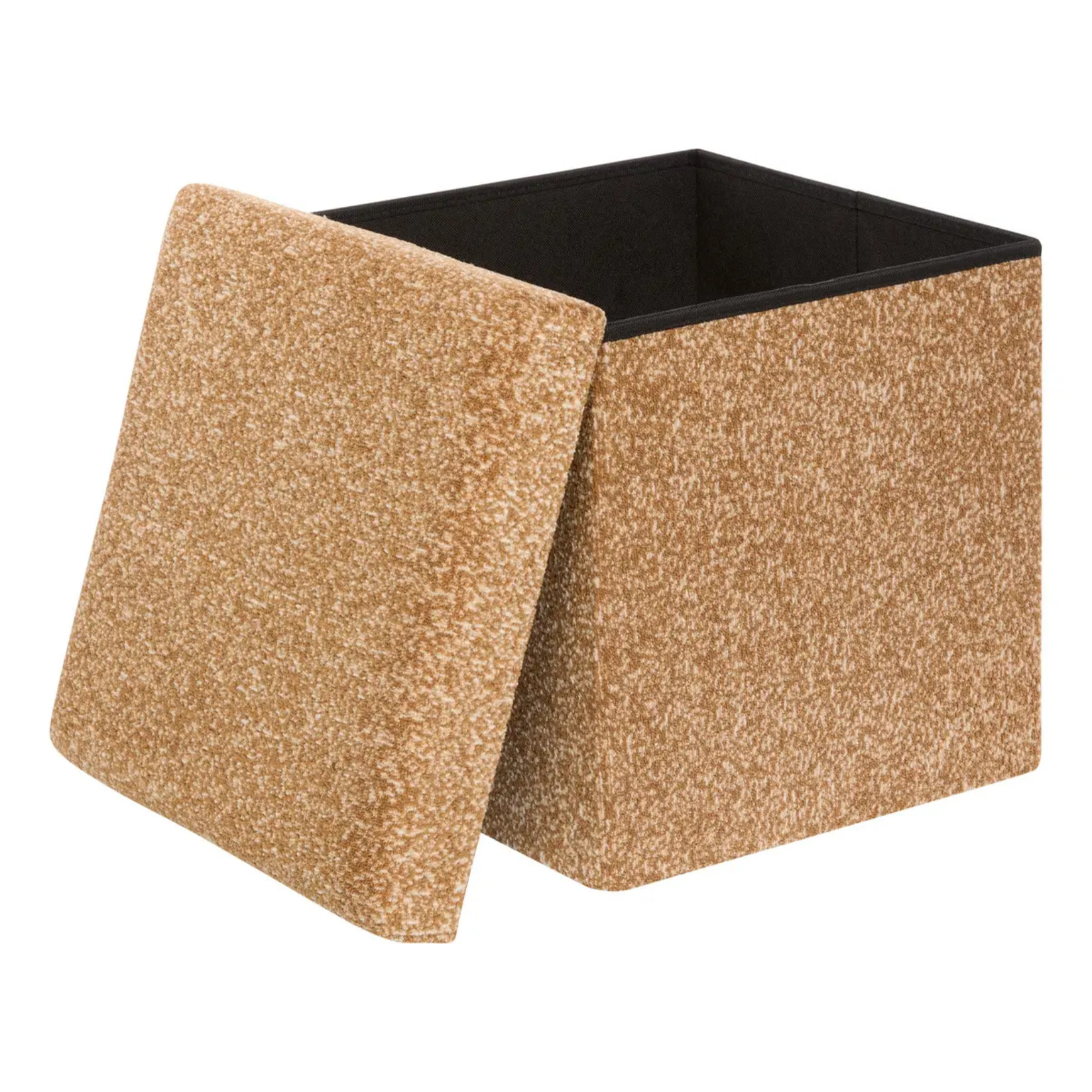Pouf Coffre Pliable Oxia 38x38cm Ocre