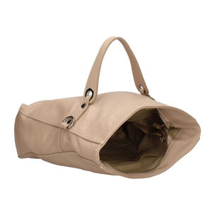 Borsa a spalla convertibile in zaino da donna In Vera pelle Made in Italy 34x21x12 cm