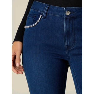 Oltre - Jeans flare con cristalli - Blu