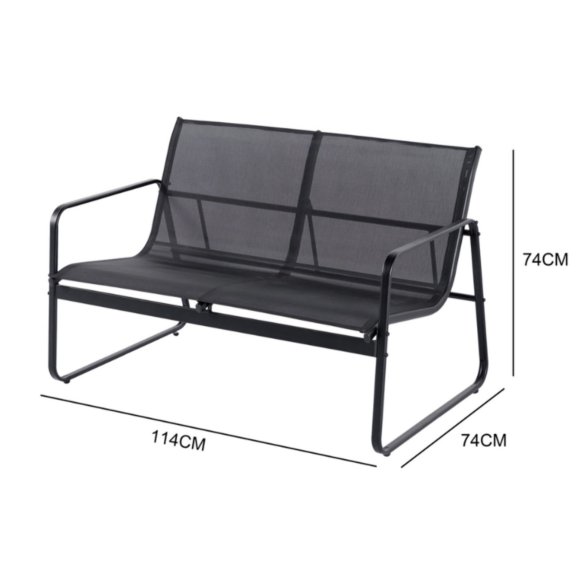 Salon de jardin 4 places en métal LUCKNOW