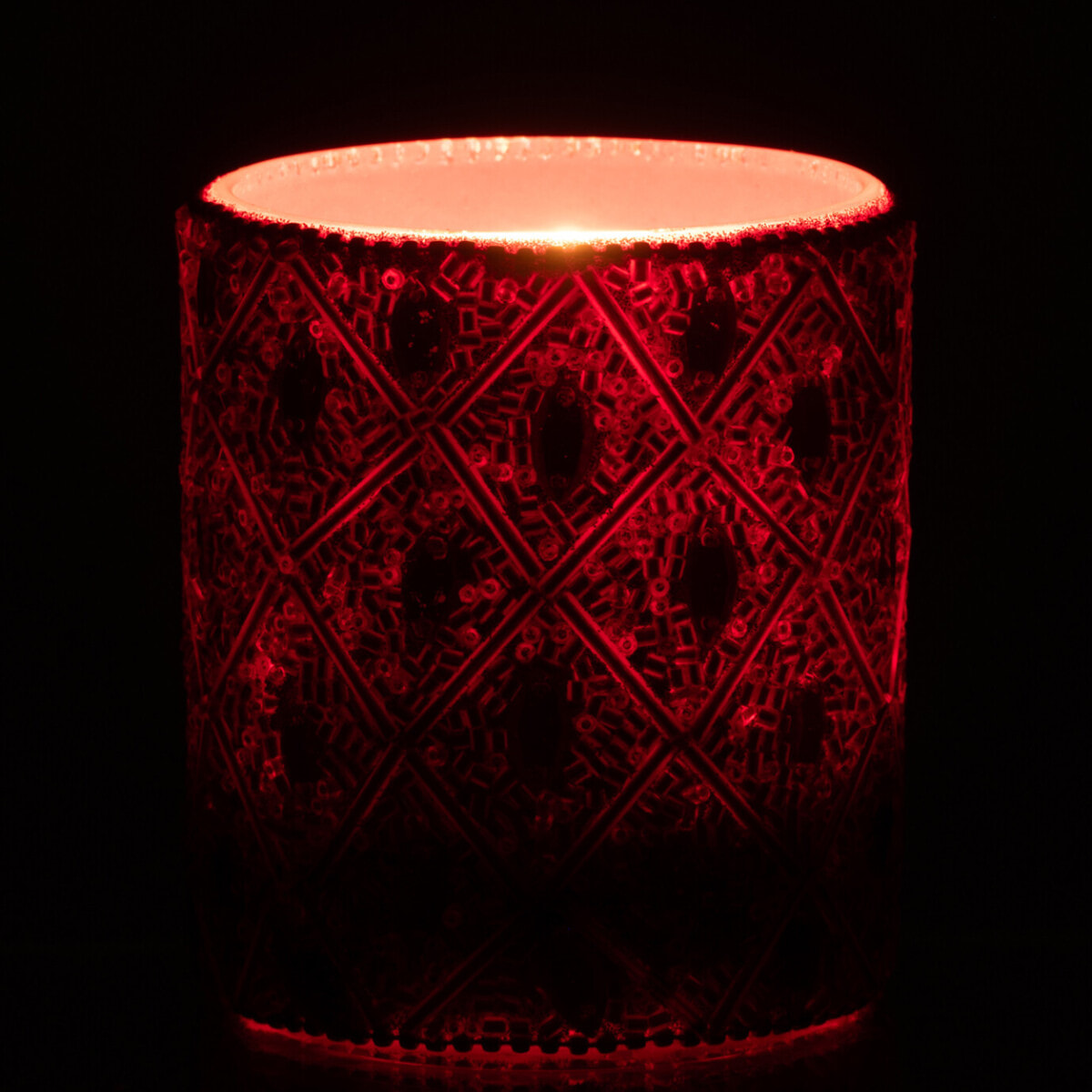J-Line photophore - verre - rouge - large
