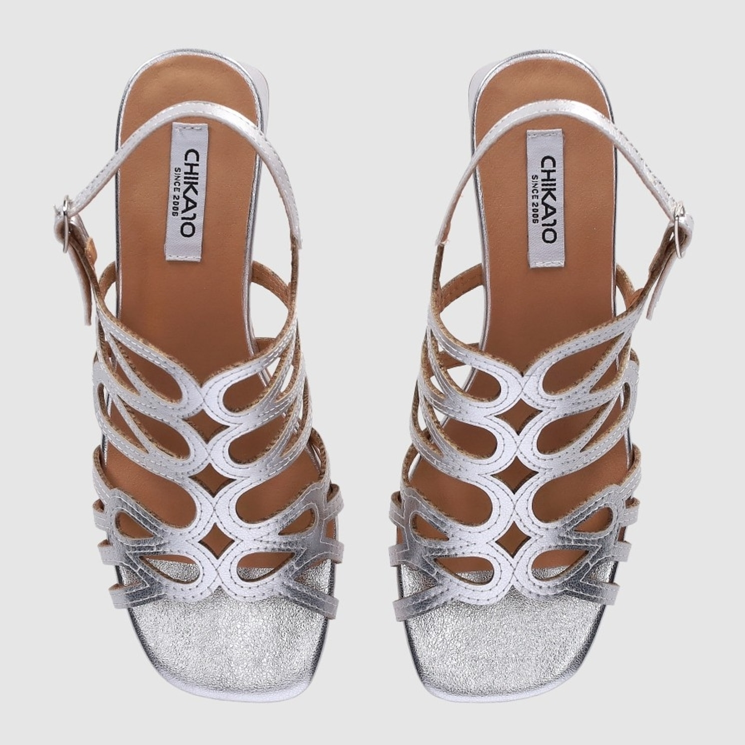 Sandalias - Plata - Tacón: 5 cm