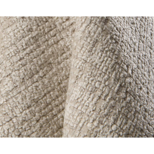 Miro - Canapé d'angle droit 4 places convertible avec coffre en velours texturé - Beige