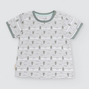 Set maglietta a maniche corte e salopette per neonati Crocodino