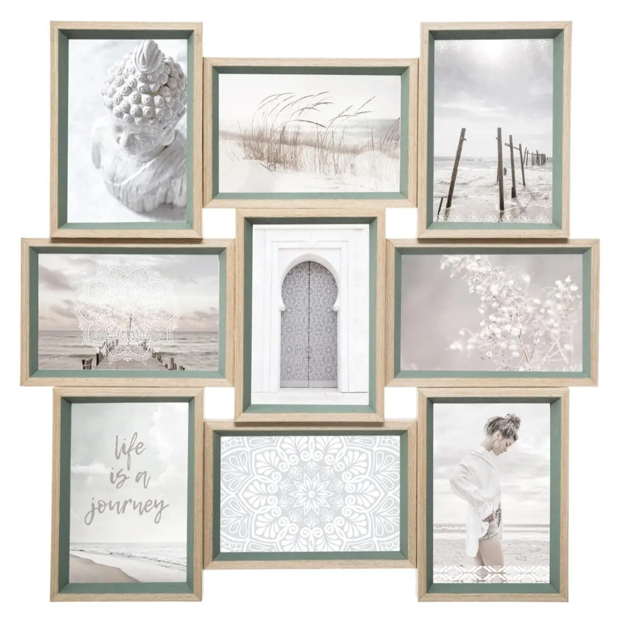 Pêle-mêle "Moly" bois 9 photos