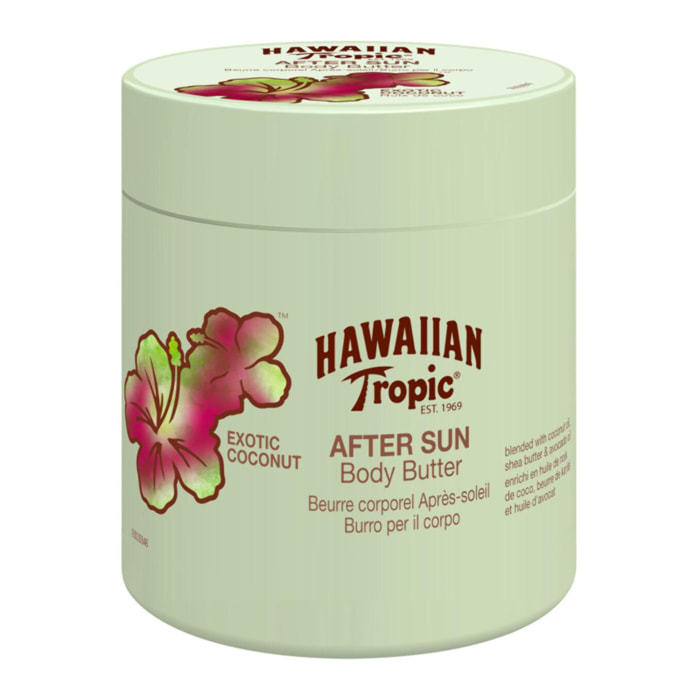 Pack de 2 - Hawaiian Tropic - Beurre corporel après-soleil – Noix de coco – 250 ml