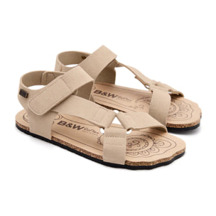 Sandalias Abiertas Barefoot Goflex en Beige