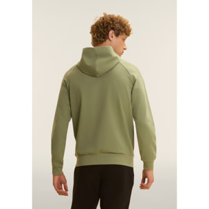 Tuta uomo in cotone Interlock con cappuccio e zip