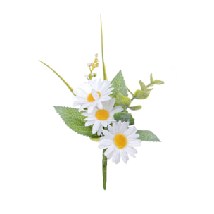 Pick Margherita per 3 altezza 13 Cm - Pezzi 12 - 9X12X4cm - Colore: Bianco - Bianchi Dino - Fiori Artificiali