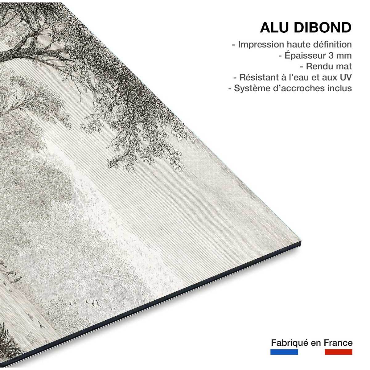Tableau gravure les bords du fleuve Tableau alu Dibond