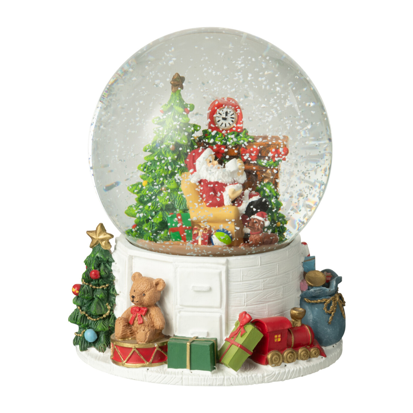 J-Line décoration Boule De Neige Père Noël - plastique - mix