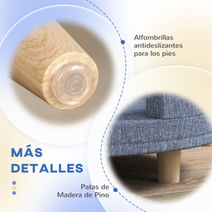 Sofá para Perros Grandes Sofá para Mascotas con Cojín Extraíble Funda Lavable y Patas de Madera Carga 30 kg para Interior 100x70x25 cm Azul