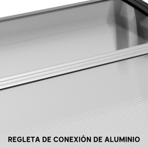 Marquesinas Exterior para Puertas y Ventanas, 195x75 cm, Tejadillo de Protección contra Sol y Lluvia, con Cubierta de Policarbonato, Soporte de Aleación de Aluminio, Blanco