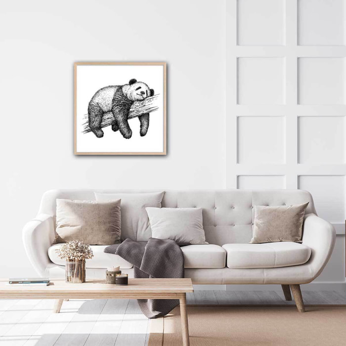 Affiche enfant repos du guerrier Affiche sous cadre bois