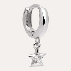 Pendiente Suelto Aro Dance Star Plata