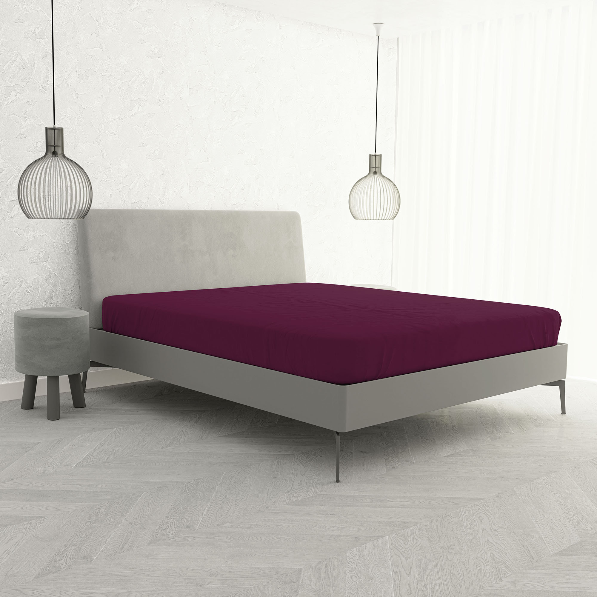 LENZUOLO SOTTO CON ANGOLI MAX COLOR, 100% COTONE MADE IN ITALY - MATRIMONIALE