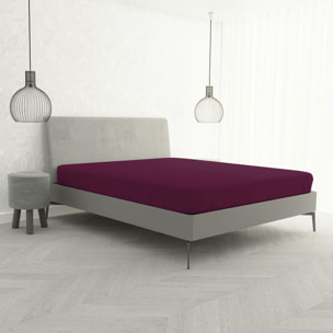 LENZUOLO SOTTO CON ANGOLI MAX COLOR, 100% COTONE MADE IN ITALY - MATRIMONIALE