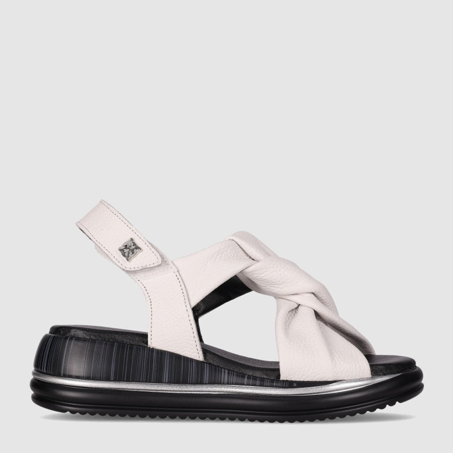 Sandalias de Piel - Blanco - Tacón: 4 cm