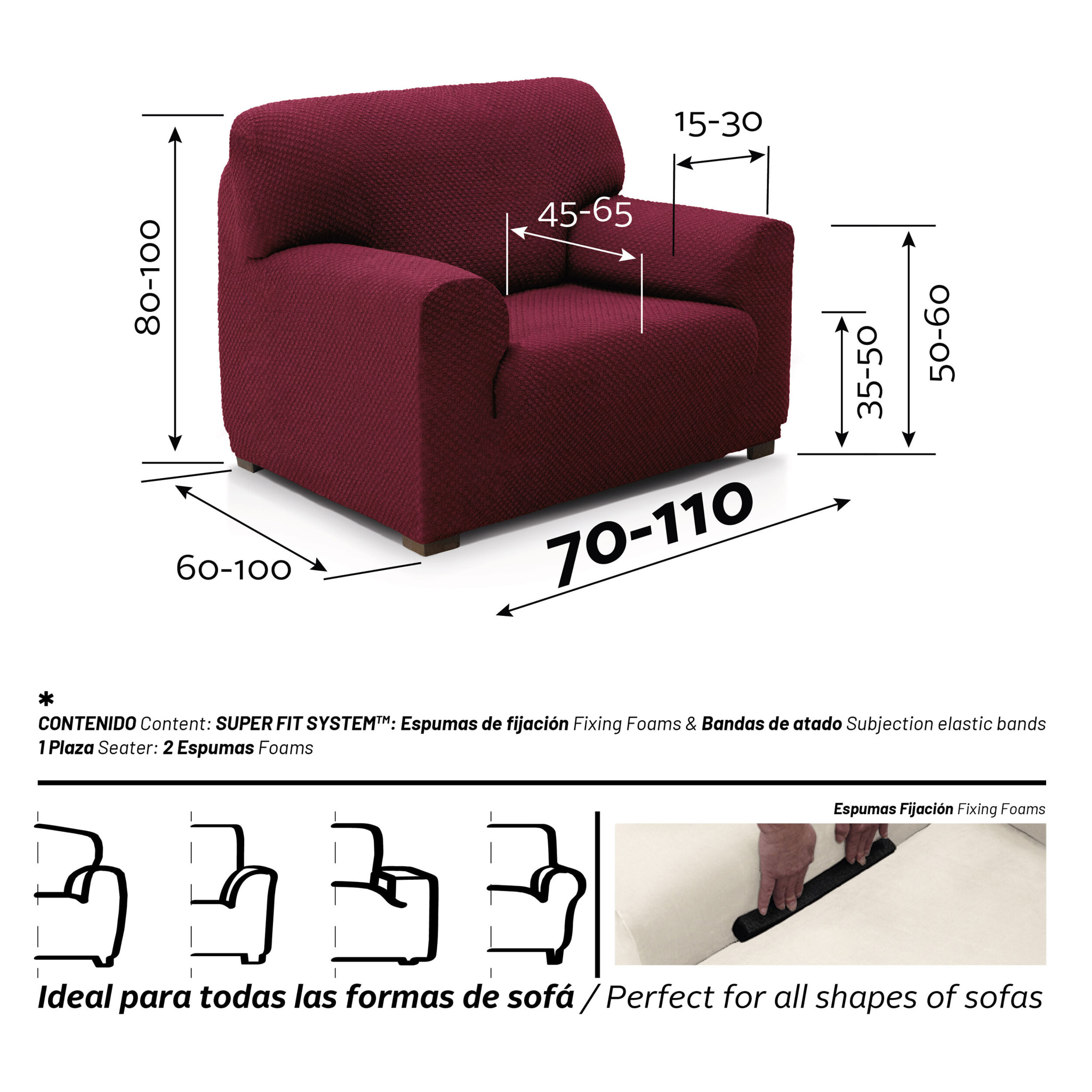 Funda Súper Elástica para SOFÁ modelo CHARLY