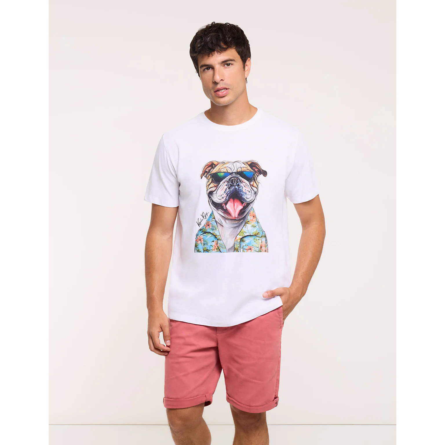 Camiseta Manga Corta Blanco - Leesin