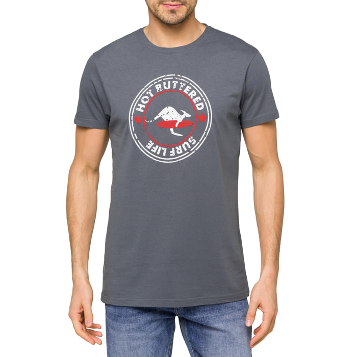 T-shirt in cotone 150 gr Hot Buttered Surflife Grigio.