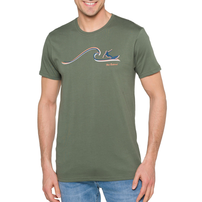 T-shirt in cotone 150 gr Tamahee Hot Buttered Verde Militare