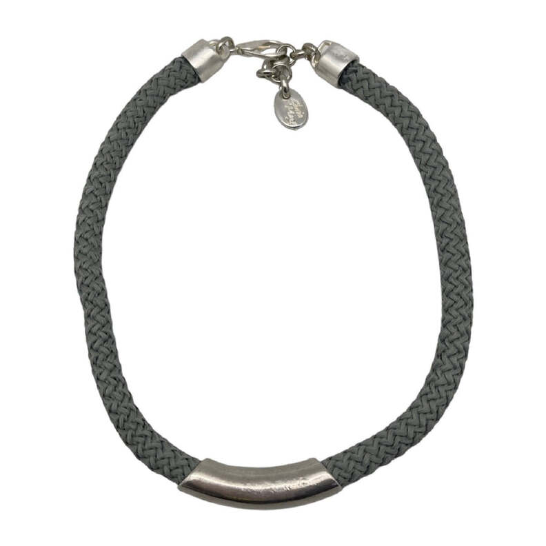 Collar "Naut" peq plata-gris