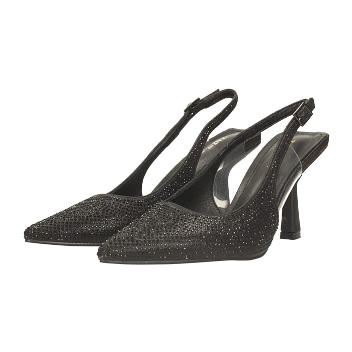 Décolleté sling back Donna Tata Italia Nero