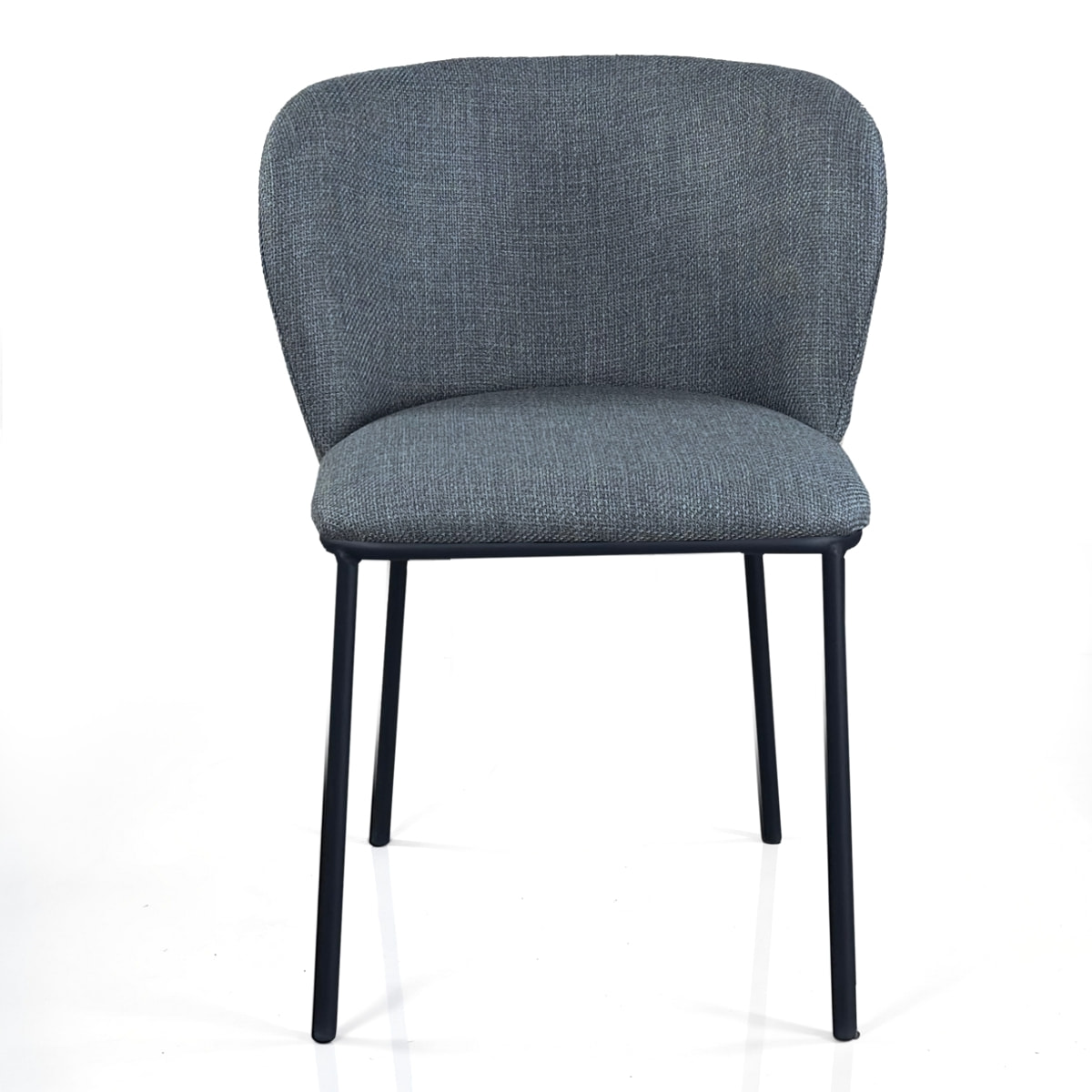 Lot de 4 chaises de salle à manger Tomasucci NENE', en tissu, gris, 60 × 56 × 76 cm